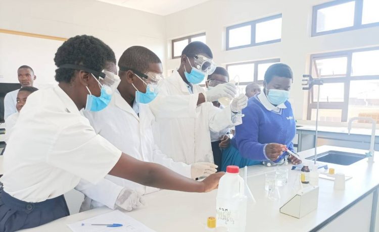 Students in a lab session